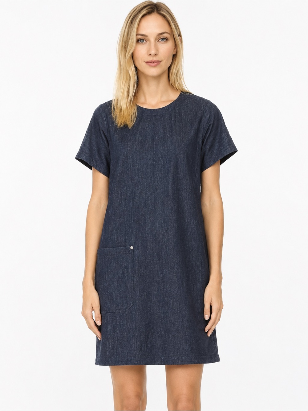Rag & Bone Chambray Shift Dress Size Small Blue Cotton Mini Dress